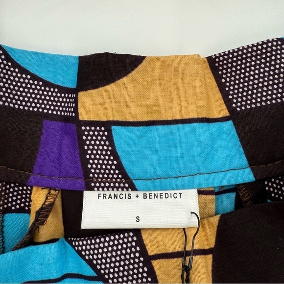 Francis + Benedict Moubarak Art Deco Art to Wear Midi Pleated A-Line Skirt S - Picture 3 of 10